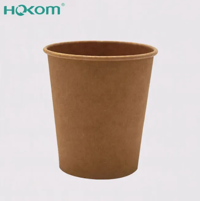 Hongkang Environmentally Friendly PE Coated Disposable Single Wall Kraft Paper Cups