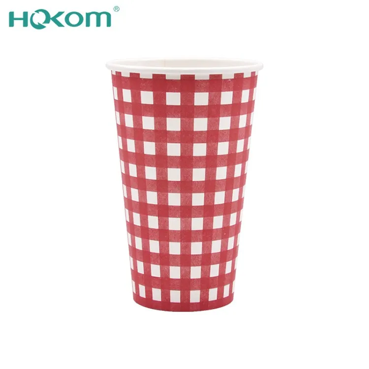 Volas de papel individuales de 16 oz de 16 oz para jugo de té caliente Logotipo de café y tamaño para agua mineral sin tapa